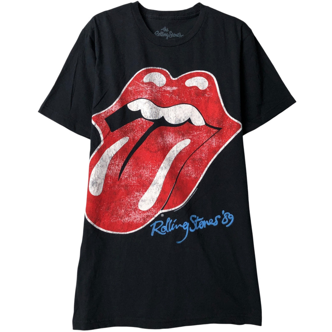 The Rolling Stones Band T-shirt, Men's M size cotton black type Vintage Second Hand