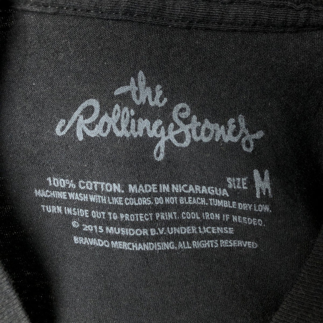 The Rolling Stones Band T-shirt, Men's M size cotton black type Vintage Second Hand