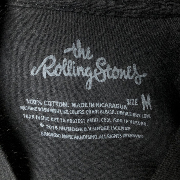 The Rolling Stones Band T-shirt, Men's M size cotton black type Vintage Second Hand