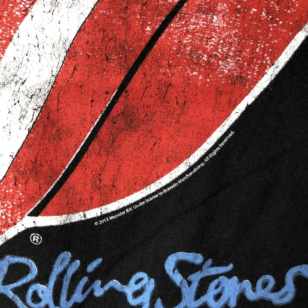 The Rolling Stones Band T-shirt, Men's M size cotton black type Vintage Second Hand