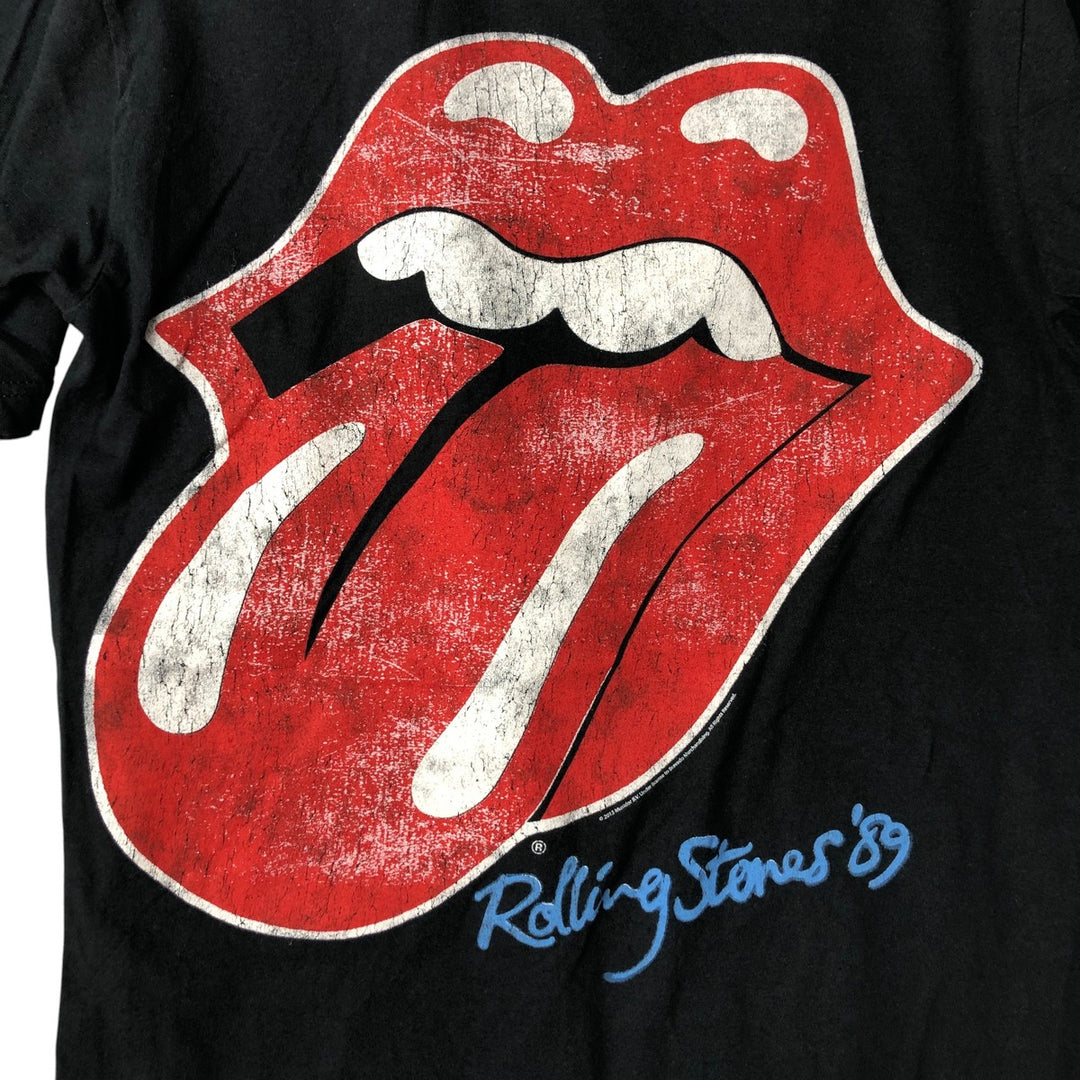 The Rolling Stones Band T-shirt, Men's M size cotton black type Vintage Second Hand