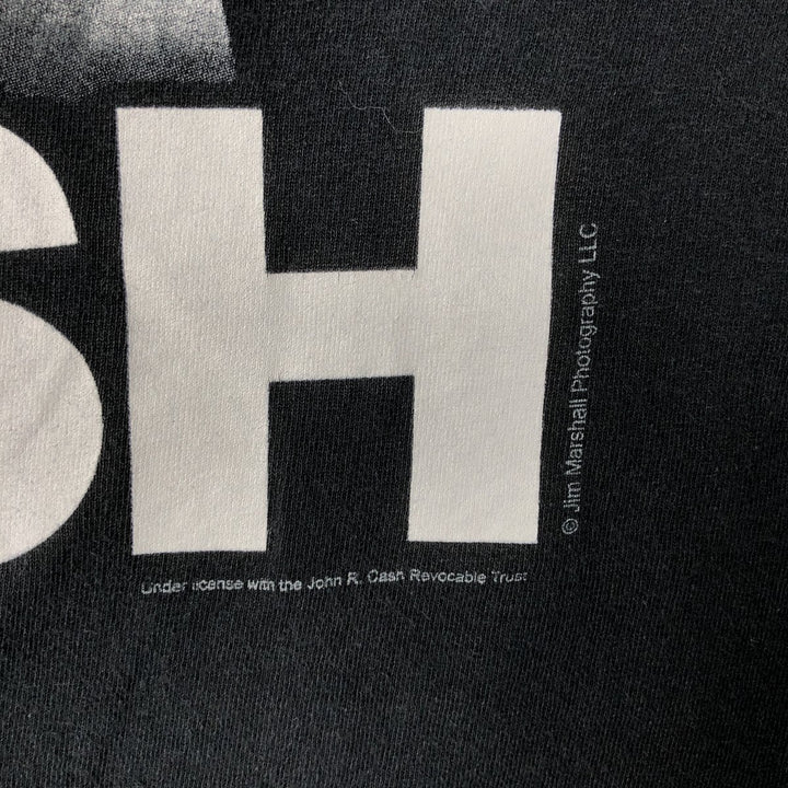 JIM MARSHALL CLOTHING JOHNNY CASH Johnny Cash Band T-shirt Band T Men's XL size cotton black type Vintage Second Hand