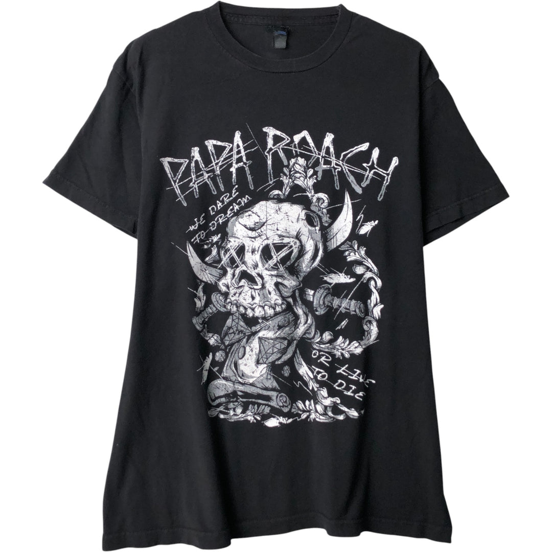 TULTEX PAPA ROACH Band T-Shirt, Men's Size L cotton black type Vintage Second Hand