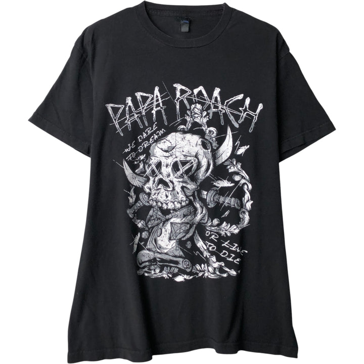 TULTEX PAPA ROACH Band T-Shirt, Men's Size L cotton black type Vintage Second Hand