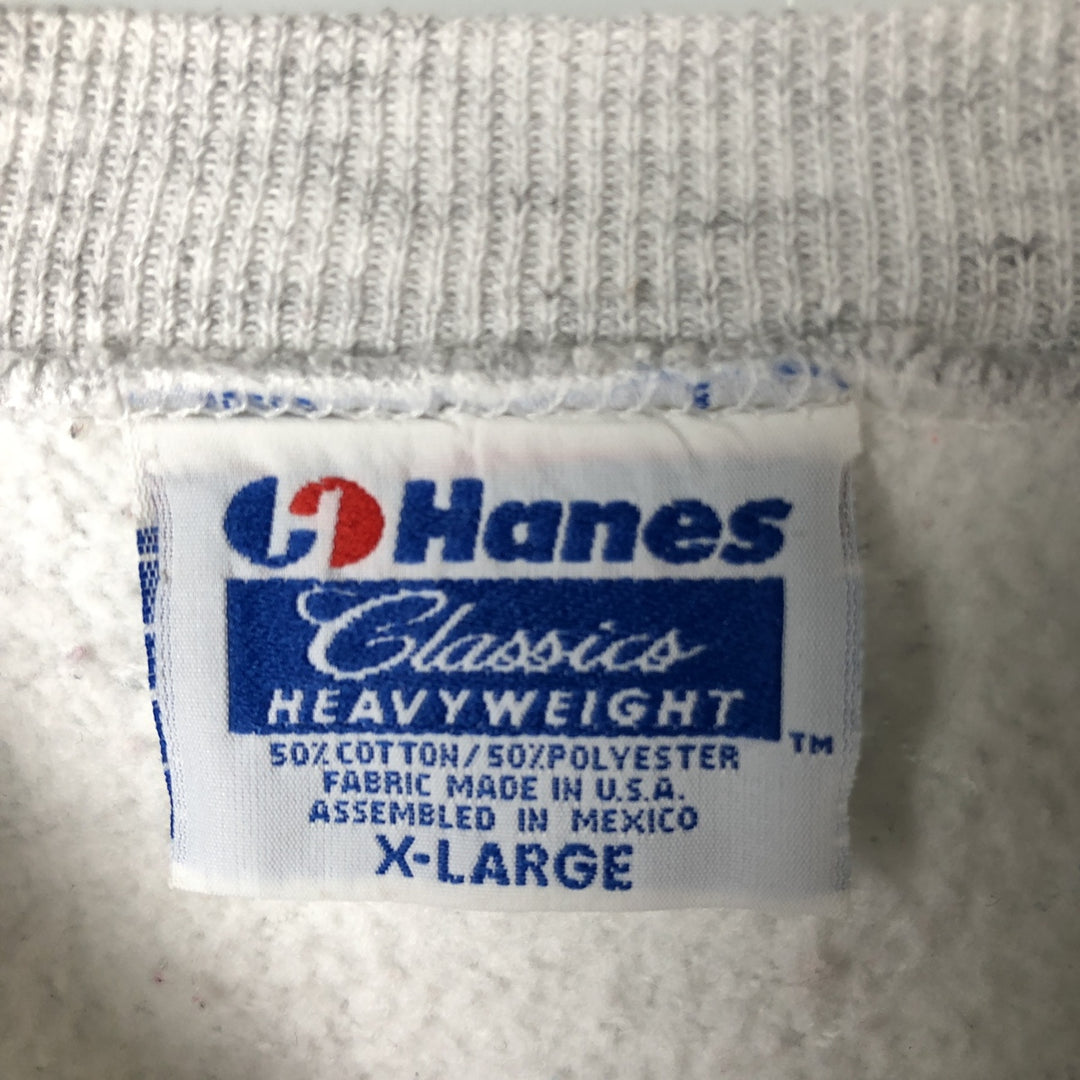90'S Hanes HEAVYWEIGHT 50 cotton gray type Vintage Second Hand