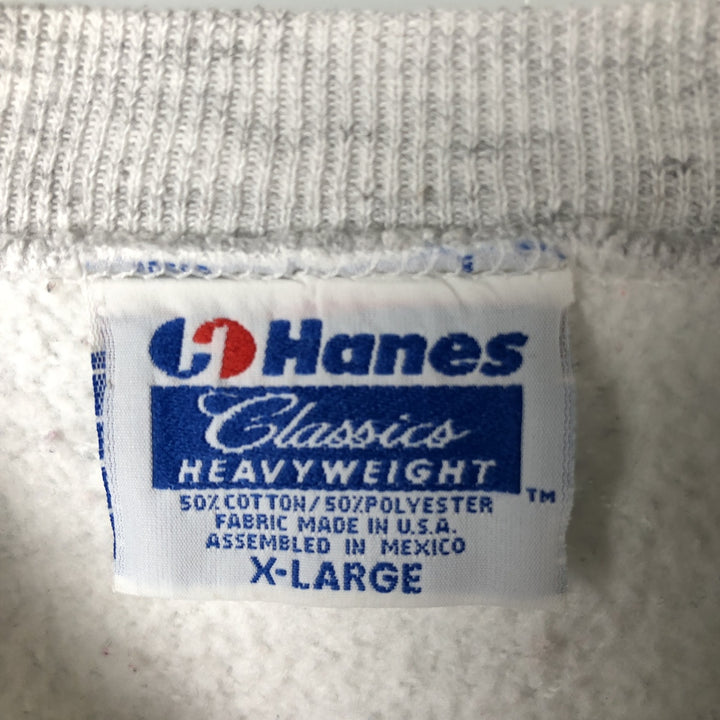 90'S Hanes HEAVYWEIGHT 50 cotton gray type Vintage Second Hand