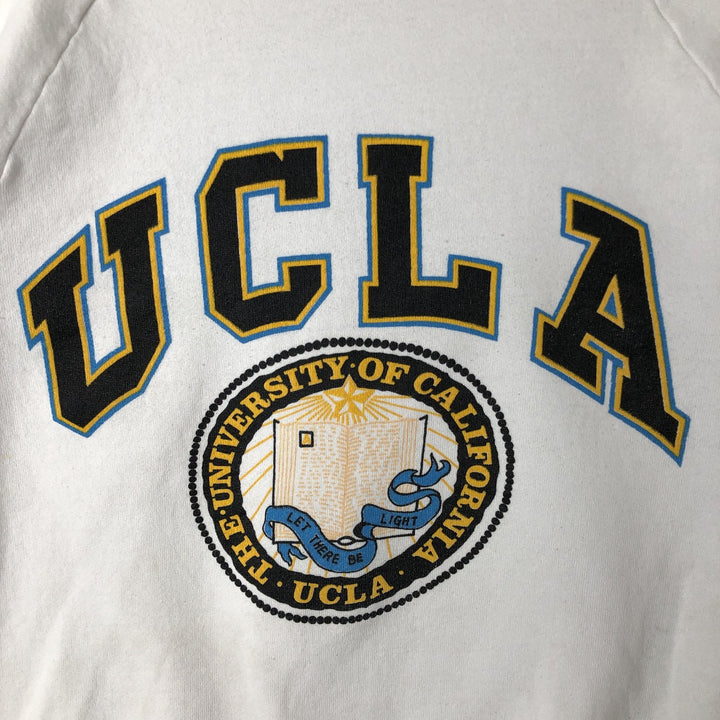 UCLA University of California, Los Angeles College Sweatshirt, Men's Size L cotton white type Vintage Second Hand