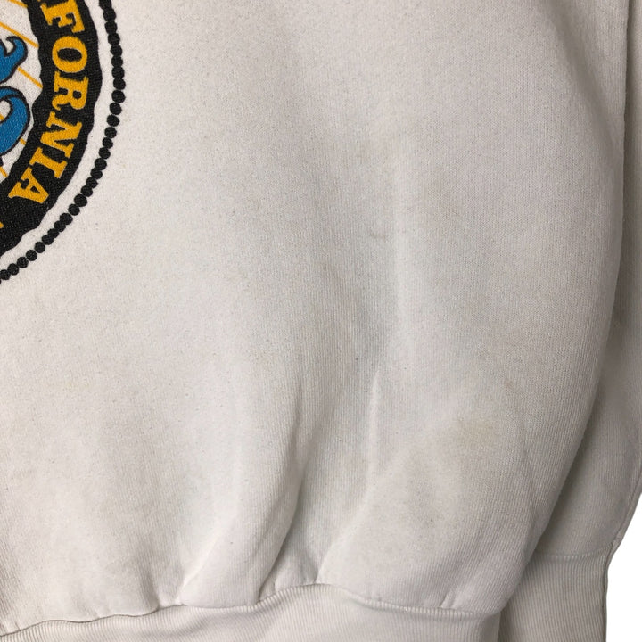 UCLA University of California, Los Angeles College Sweatshirt, Men's Size L cotton white type Vintage Second Hand