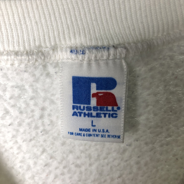 Vintage 1990'S Russell Pennsylvania State University college sweatshirt, made in the USA, size L, men's cotton white type Vintage Second Hand