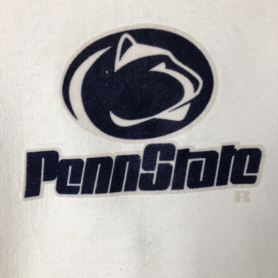 Vintage 1990'S Russell Pennsylvania State University college sweatshirt, made in the USA, size L, men's cotton white type Vintage Second Hand