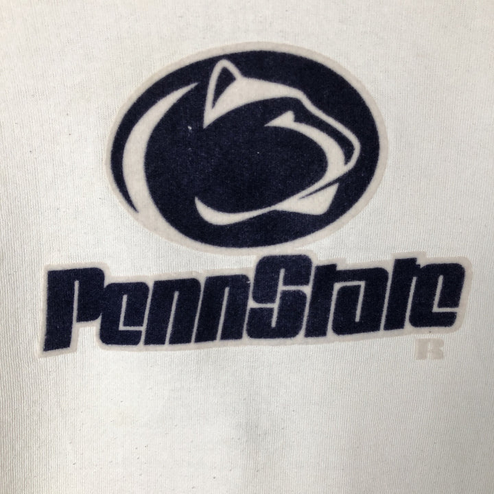 Vintage 1990'S Russell Pennsylvania State University college sweatshirt, made in the USA, size L, men's cotton white type Vintage Second Hand