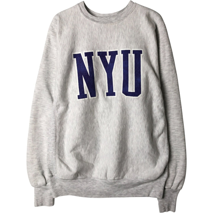 90'S MV SPORT PROWEAVE College Sweatshirt, Made in USA, Men's Size S (Equivalent), Vintage cotton gray type Vintage Second Hand