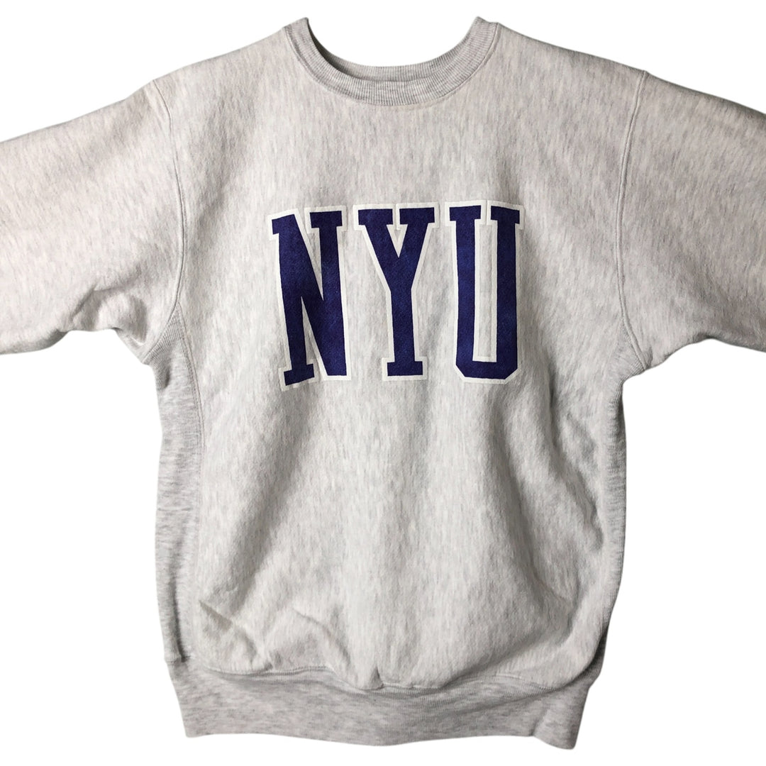 90'S MV SPORT PROWEAVE College Sweatshirt, Made in USA, Men's Size S (Equivalent), Vintage cotton gray type Vintage Second Hand
