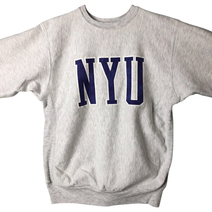 90'S MV SPORT PROWEAVE College Sweatshirt, Made in USA, Men's Size S (Equivalent), Vintage cotton gray type Vintage Second Hand