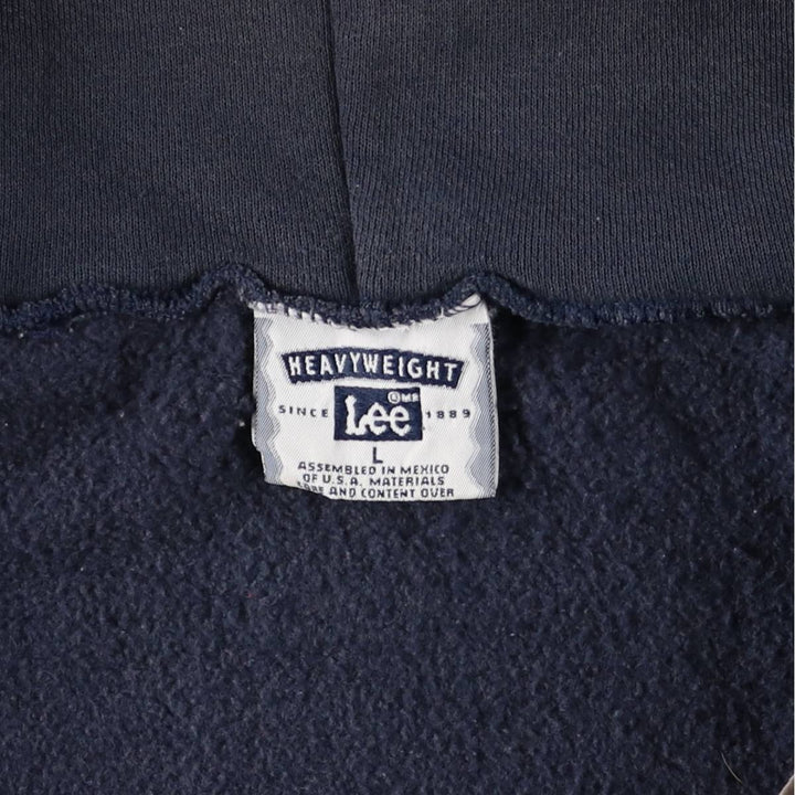 Lee Heavyweight Full Zip Sweatshirt Hoodie, Men's Size L cotton navy blue type Vintage Second Hand