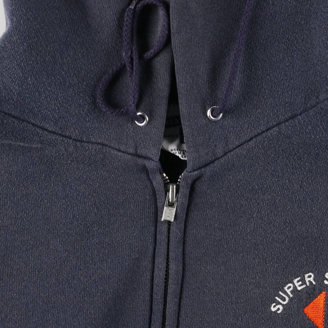 Lee Heavyweight Full Zip Sweatshirt Hoodie, Men's Size L cotton navy blue type Vintage Second Hand