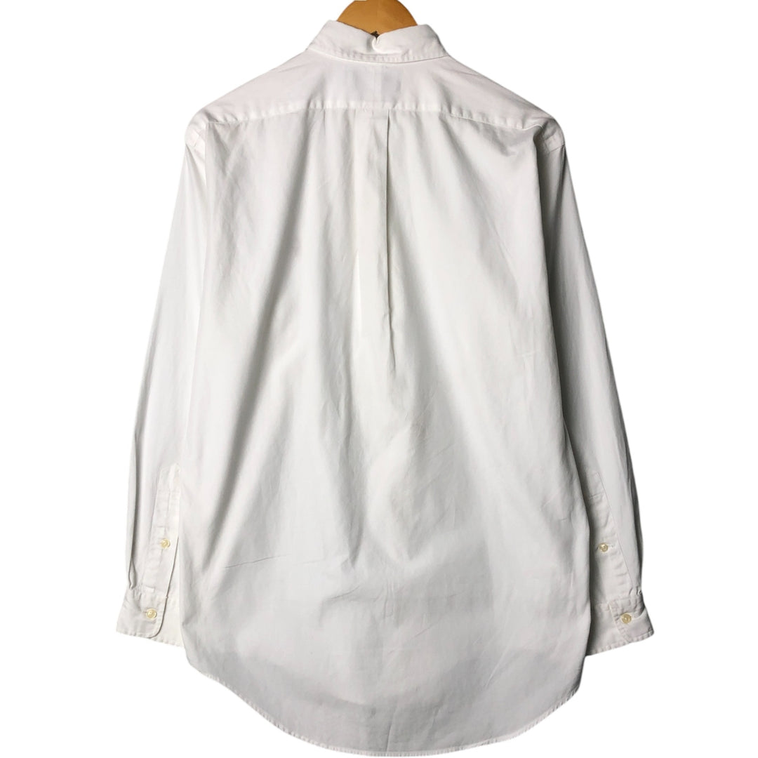 Ralph Lauren YARMOUTH long sleeve button down shirt, men's size M cotton white type Vintage Second Hand