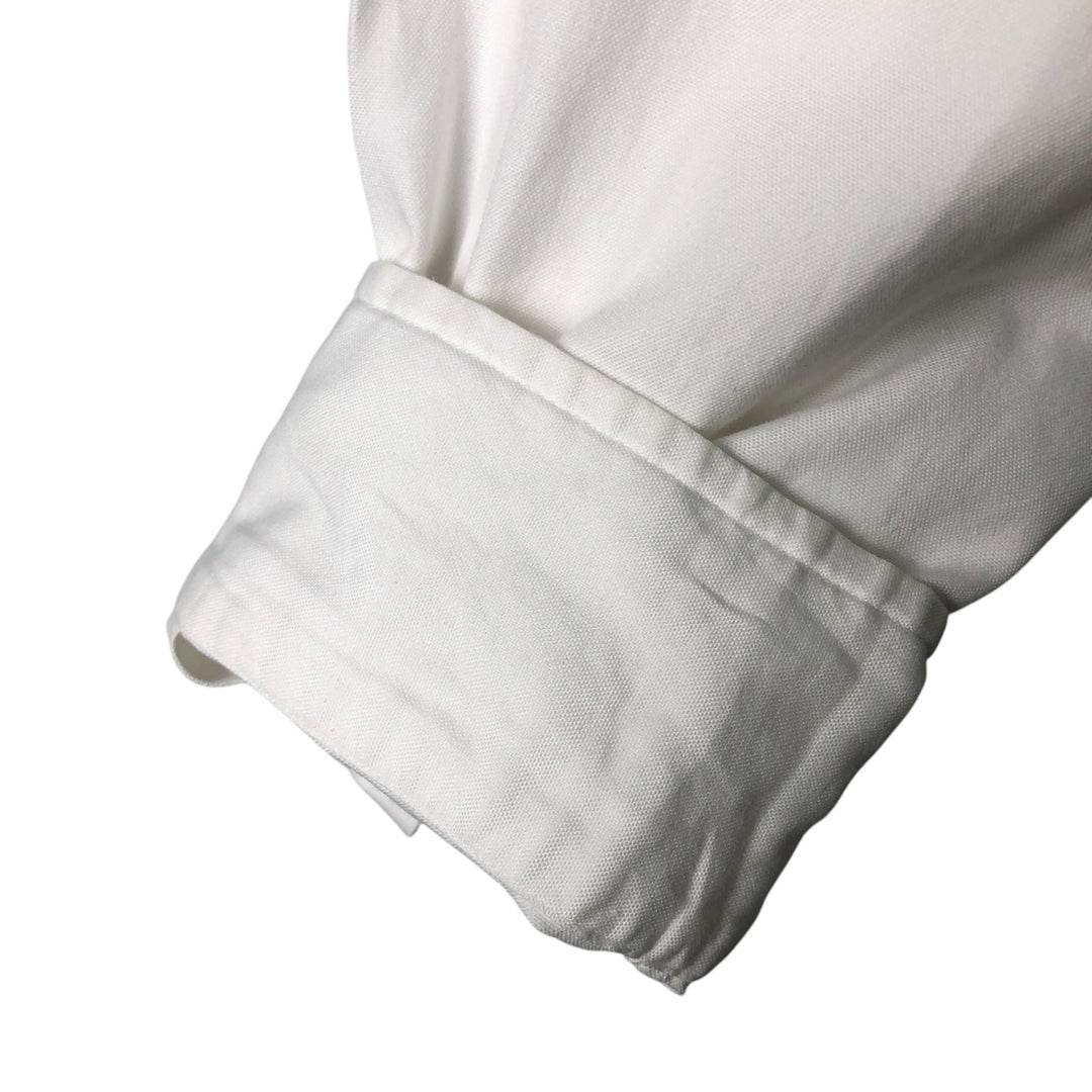 Ralph Lauren YARMOUTH long sleeve button down shirt, men's size M cotton white type Vintage Second Hand