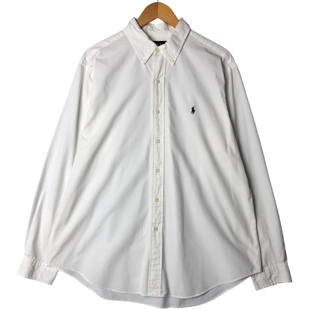 Ralph Lauren Classic Fit Long Sleeve Button Down Shirt Men's XL cotton white type Vintage Second Hand
