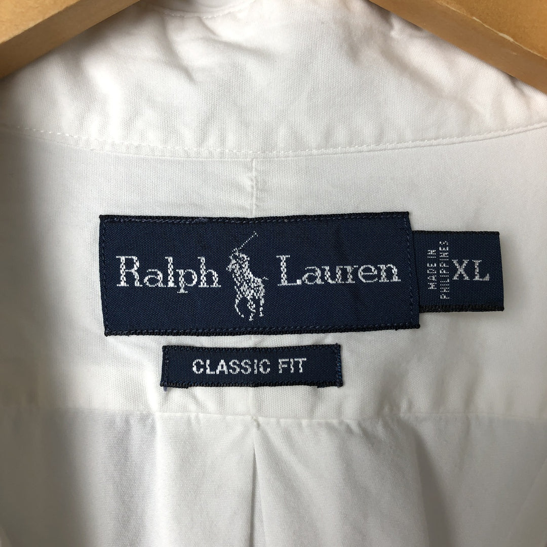 Ralph Lauren Classic Fit Long Sleeve Button Down Shirt Men's XL cotton white type Vintage Second Hand