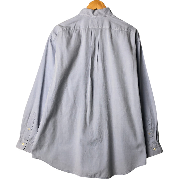 Ralph Lauren YARMOUTH long sleeve button down shirt, men's XL size cotton Blue type light blue Vintage Second Hand