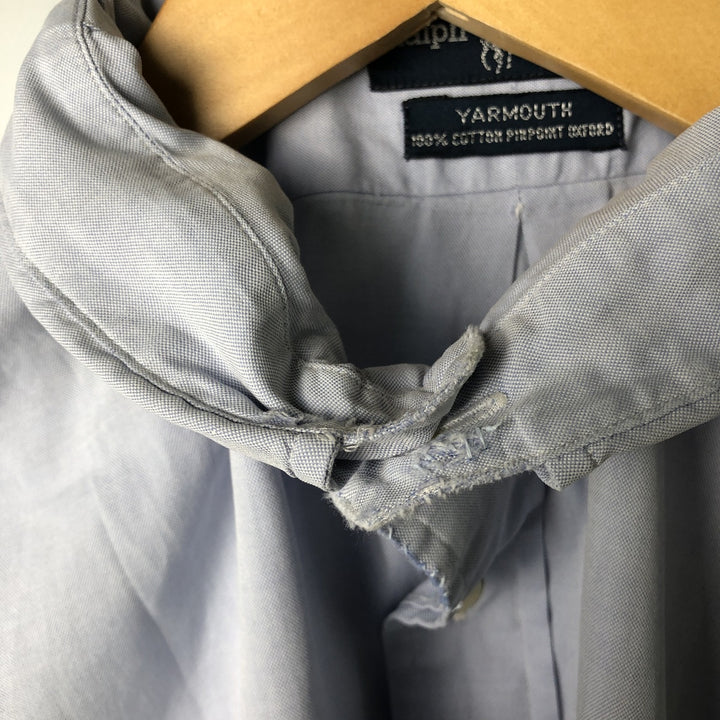 Ralph Lauren YARMOUTH long sleeve button down shirt, men's XL size cotton Blue type light blue Vintage Second Hand