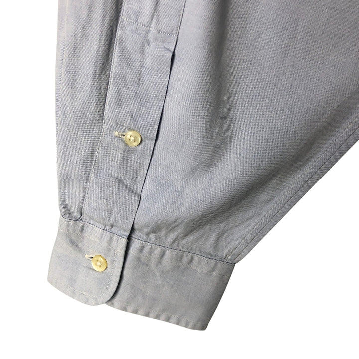 Ralph Lauren YARMOUTH long sleeve button down shirt, men's XL size cotton Blue type light blue Vintage Second Hand