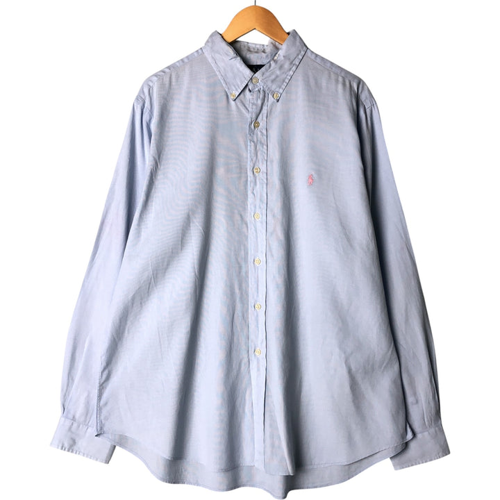 Ralph Lauren Classic Fit Long Sleeve Button Down Shirt Men's XL cotton Blue type light blue Vintage Second Hand