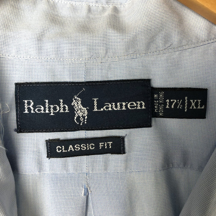 Ralph Lauren Classic Fit Long Sleeve Button Down Shirt Men's XL cotton Blue type light blue Vintage Second Hand