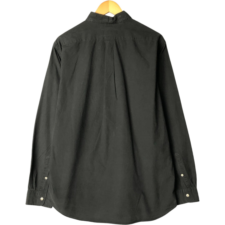 Ralph Lauren Stretch Long Sleeve Button-Down Shirt, Men's Size XL cotton black type Vintage Second Hand