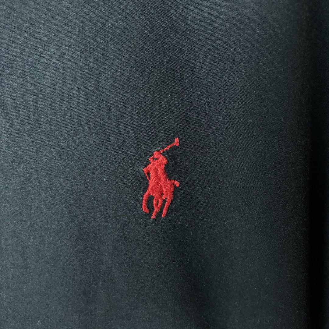 Ralph Lauren Stretch Long Sleeve Button-Down Shirt, Men's Size XL cotton black type Vintage Second Hand