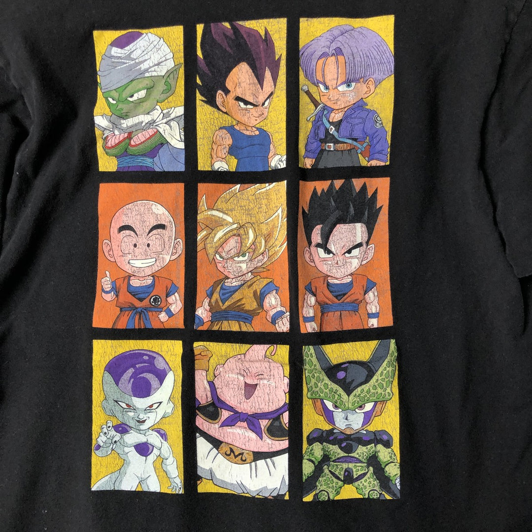 DRAGONBALL Z Dragon Ball Z Anime Character Print T-Shirt Men's Size L cotton black type Vintage Second Hand