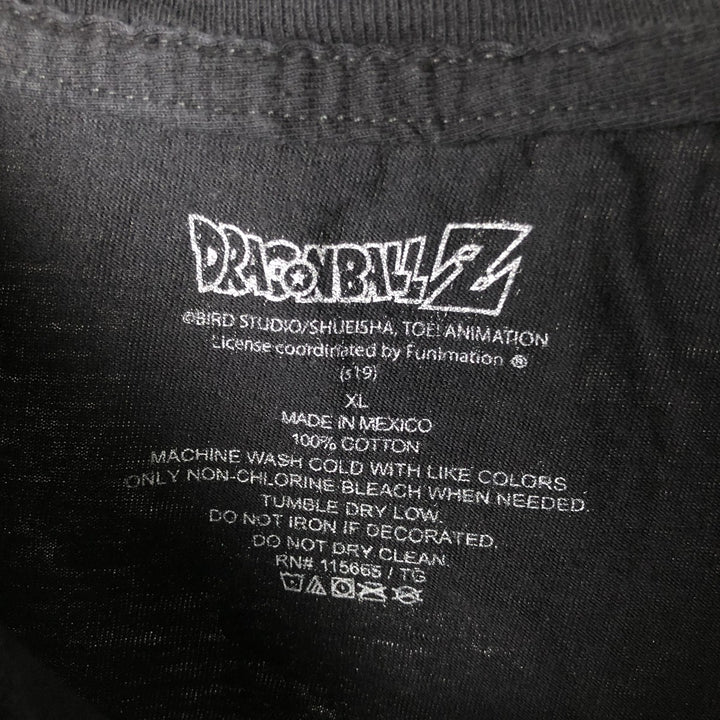 Dragon Ball Z Broly Anime Character Print T-Shirt, Men's XL cotton black type Vintage Second Hand
