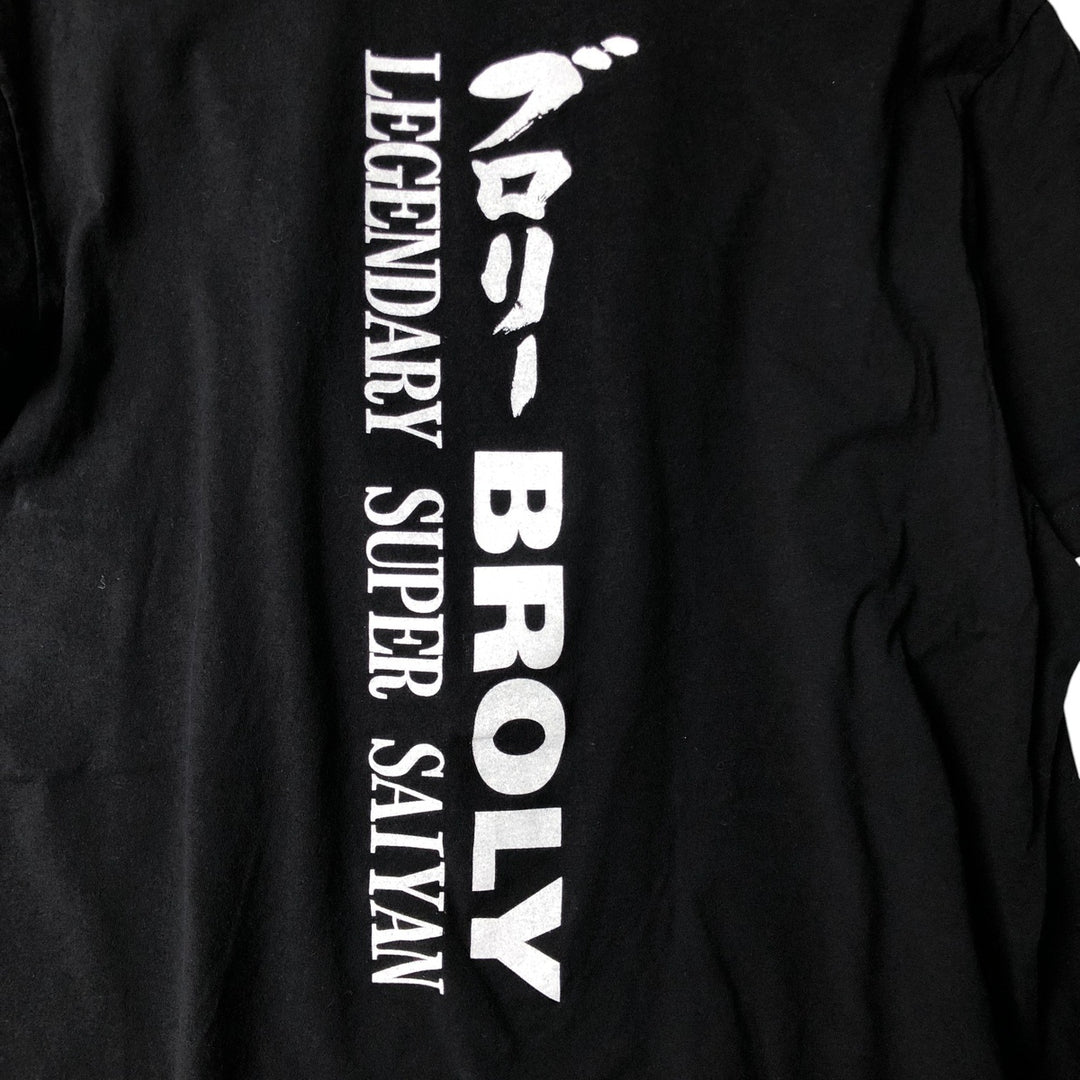 Dragon Ball Z Broly Anime Character Print T-Shirt, Men's XL cotton black type Vintage Second Hand