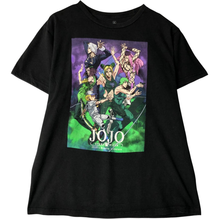 JoJo's Bizarre Adventure JOTARO JoJo's Bizarre Adventure Anime Character Print T-Shirt Men's Size L cotton black type Vintage Second Hand