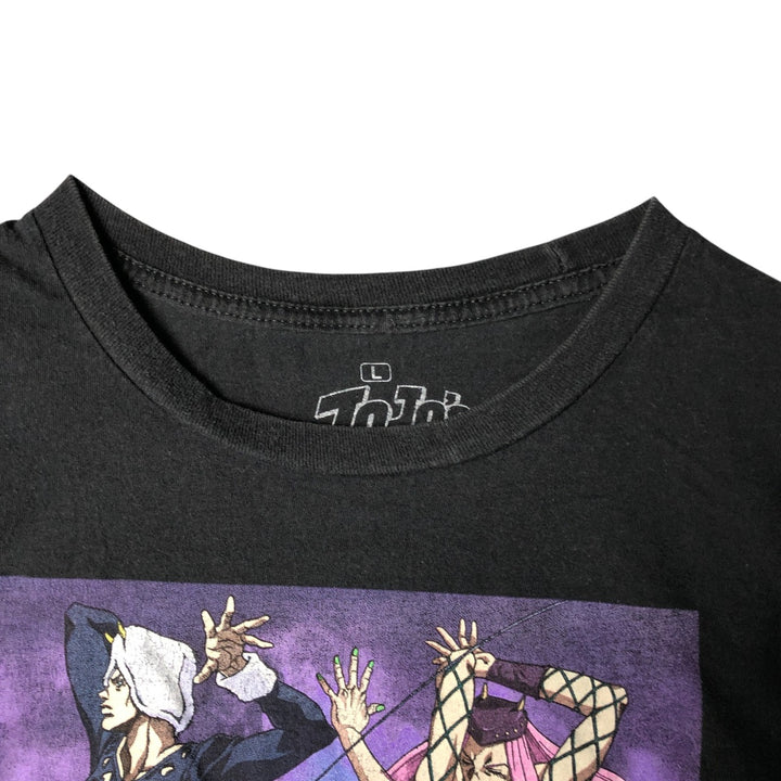 JoJo's Bizarre Adventure JOTARO JoJo's Bizarre Adventure Anime Character Print T-Shirt Men's Size L cotton black type Vintage Second Hand