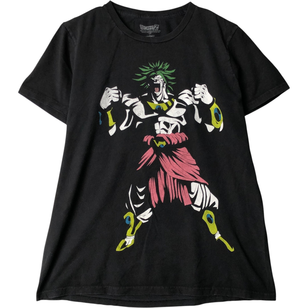 DRAGONBALL Z BROLY Dragon Ball Z Broly Anime Character Print T-Shirt Men's Size L cotton black type Vintage Second Hand