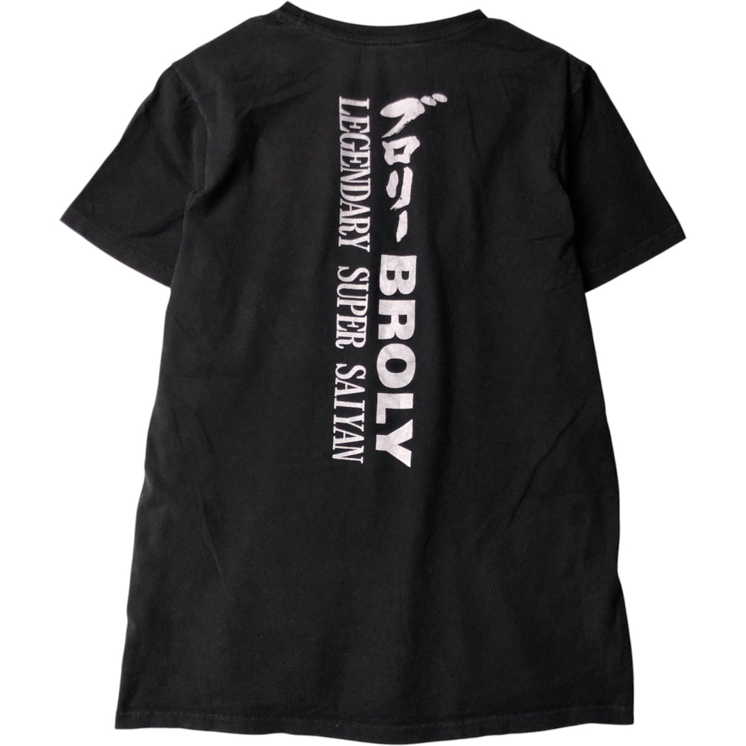 DRAGONBALL Z BROLY Dragon Ball Z Broly Anime Character Print T-Shirt Men's Size L cotton black type Vintage Second Hand
