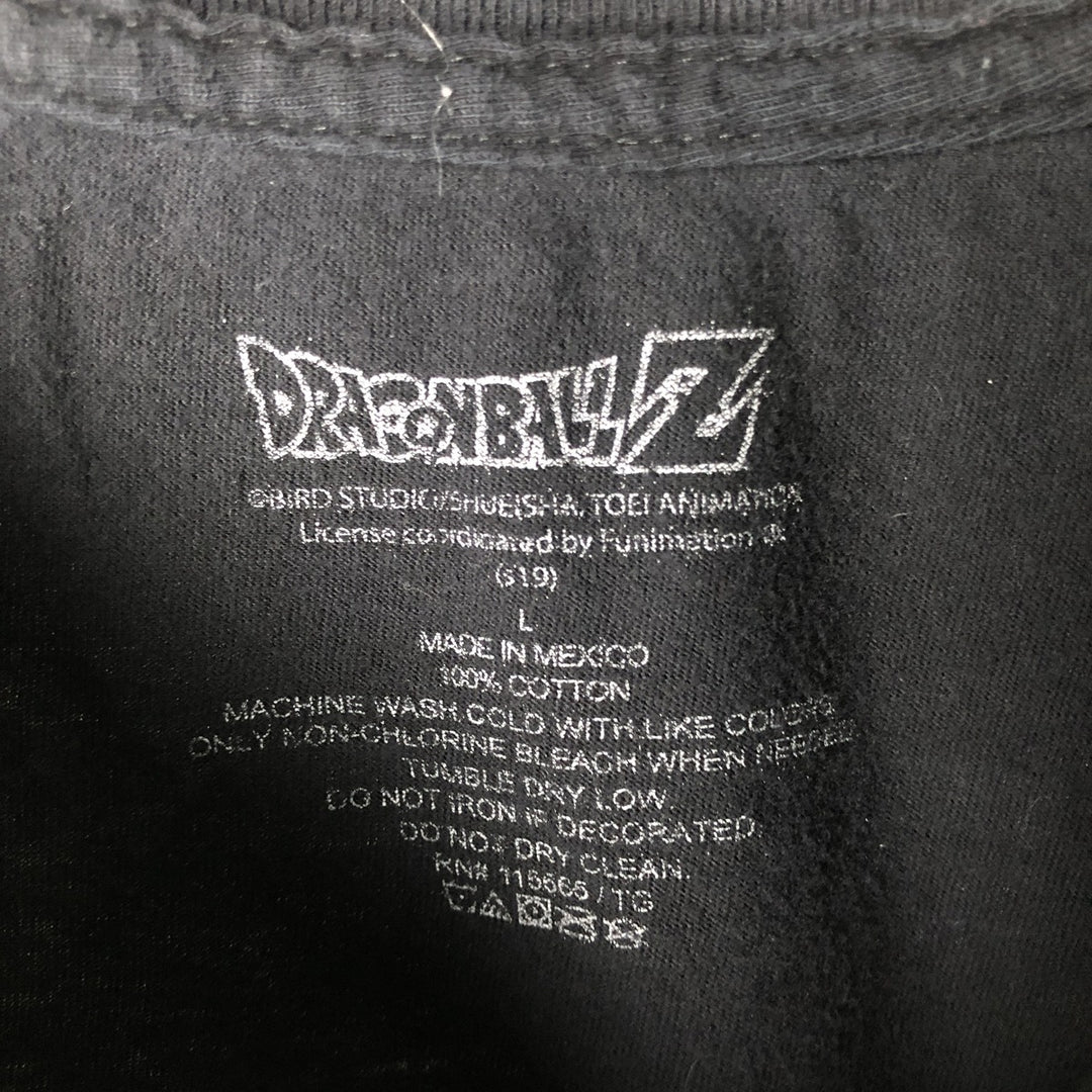 DRAGONBALL Z BROLY Dragon Ball Z Broly Anime Character Print T-Shirt Men's Size L cotton black type Vintage Second Hand