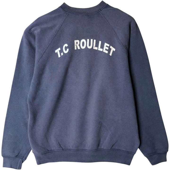 Fruit of the Loom printed sweatshirt, men's size L cotton navy blue type Vintage Second Hand