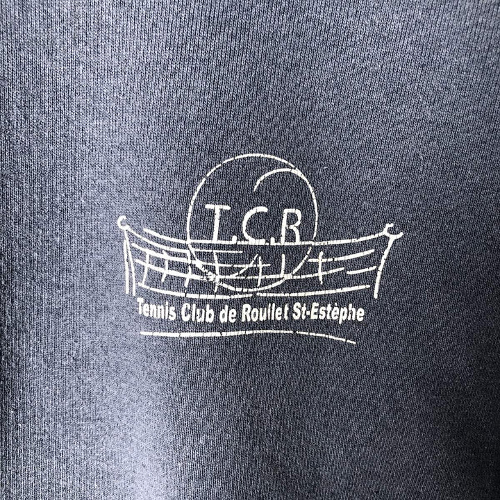 Fruit of the Loom printed sweatshirt, men's size L cotton navy blue type Vintage Second Hand