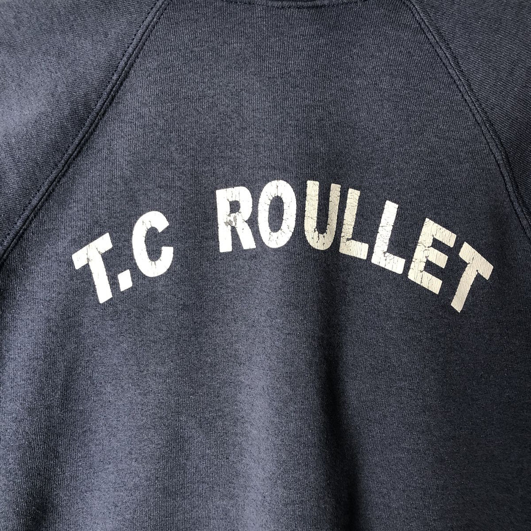 Fruit of the Loom printed sweatshirt, men's size L cotton navy blue type Vintage Second Hand