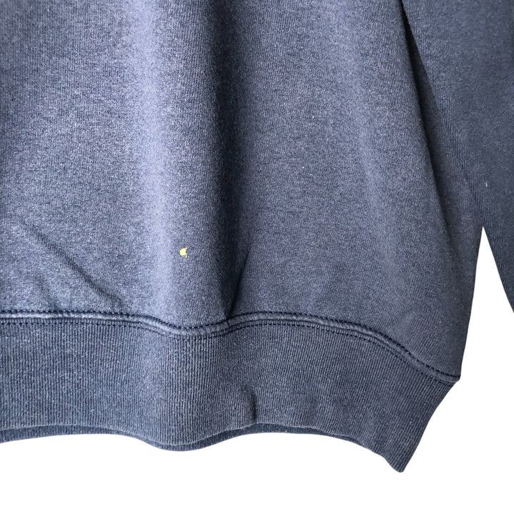 Fruit of the Loom printed sweatshirt, men's size L cotton navy blue type Vintage Second Hand