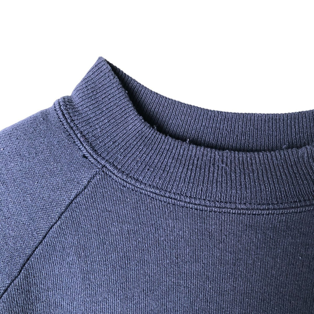 Vintage 90s-00'S Hanes ACTIVEWEAR printed sweatshirt, men's size M cotton navy blue type Vintage Second Hand