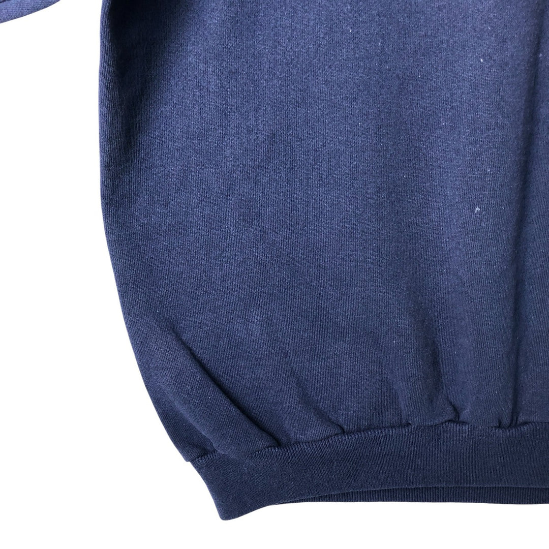 Vintage 90s-00'S Hanes ACTIVEWEAR printed sweatshirt, men's size M cotton navy blue type Vintage Second Hand
