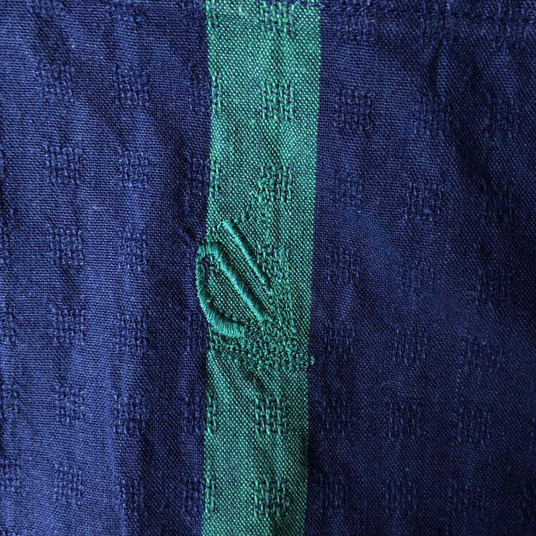 Vintage 90'S Nautica Sleepwear Striped Short Sleeve Open Collar Cotton Shirt, Men's Size L cotton blue type Vintage Second Hand