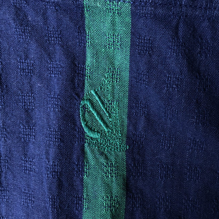 Vintage 90'S Nautica Sleepwear Striped Short Sleeve Open Collar Cotton Shirt, Men's Size L cotton blue type Vintage Second Hand