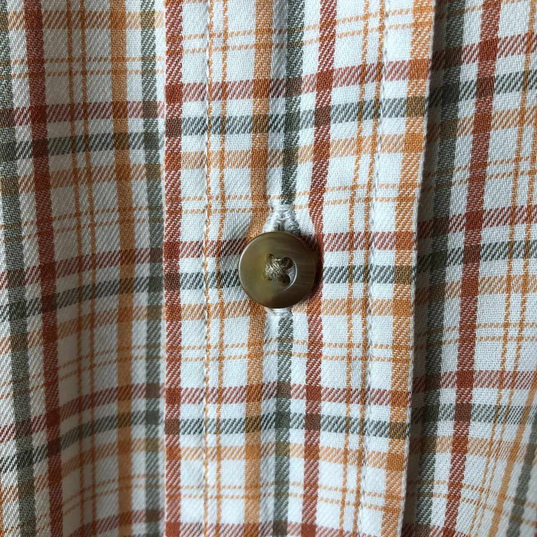 2000'S Eddie Bauer Relaxed Fit Short Sleeve Button-Down Check Shirt, Men's Size XL cotton white type Vintage Second Hand