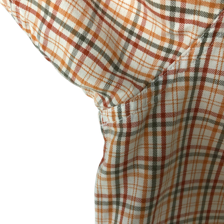2000'S Eddie Bauer Relaxed Fit Short Sleeve Button-Down Check Shirt, Men's Size XL cotton white type Vintage Second Hand