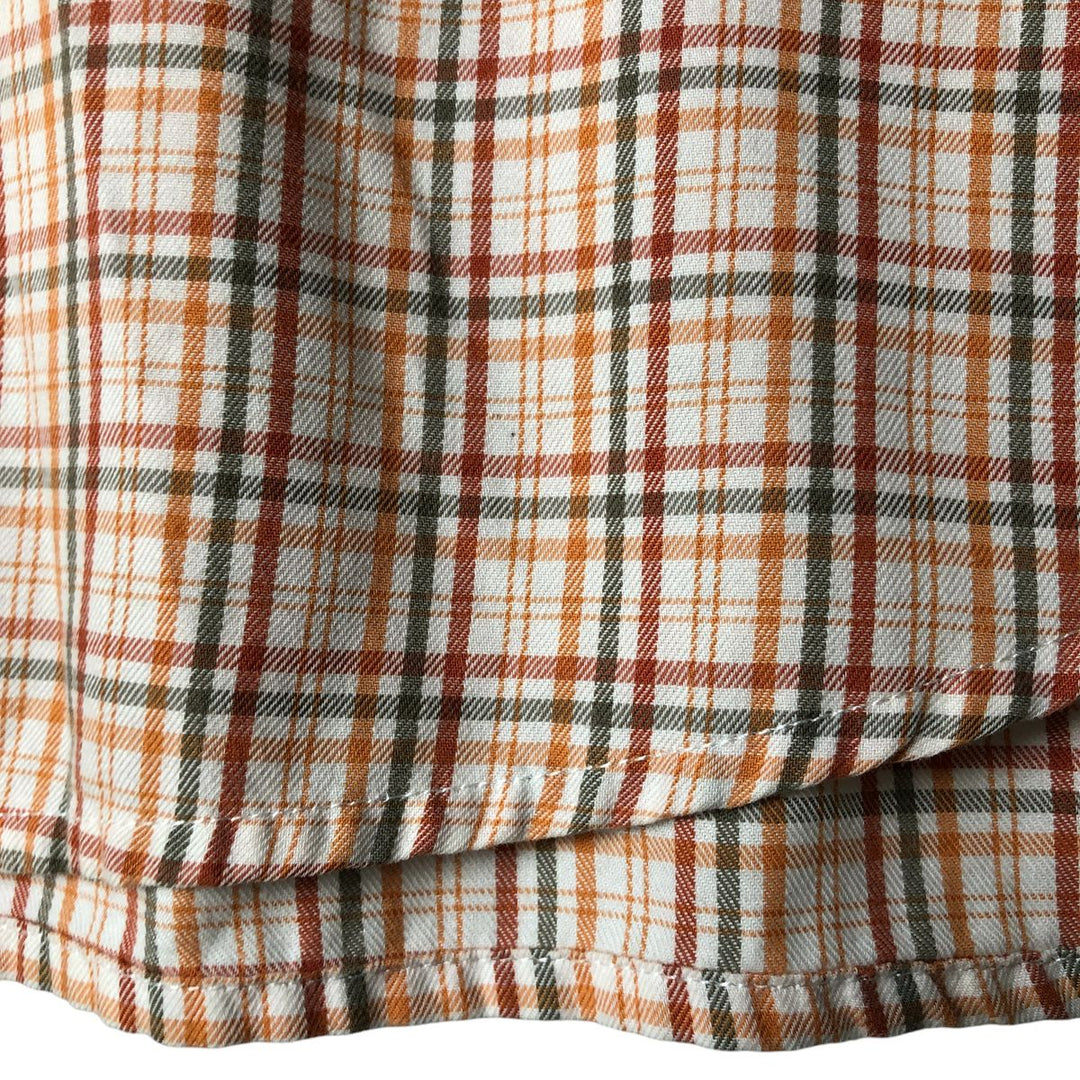 2000'S Eddie Bauer Relaxed Fit Short Sleeve Button-Down Check Shirt, Men's Size XL cotton white type Vintage Second Hand